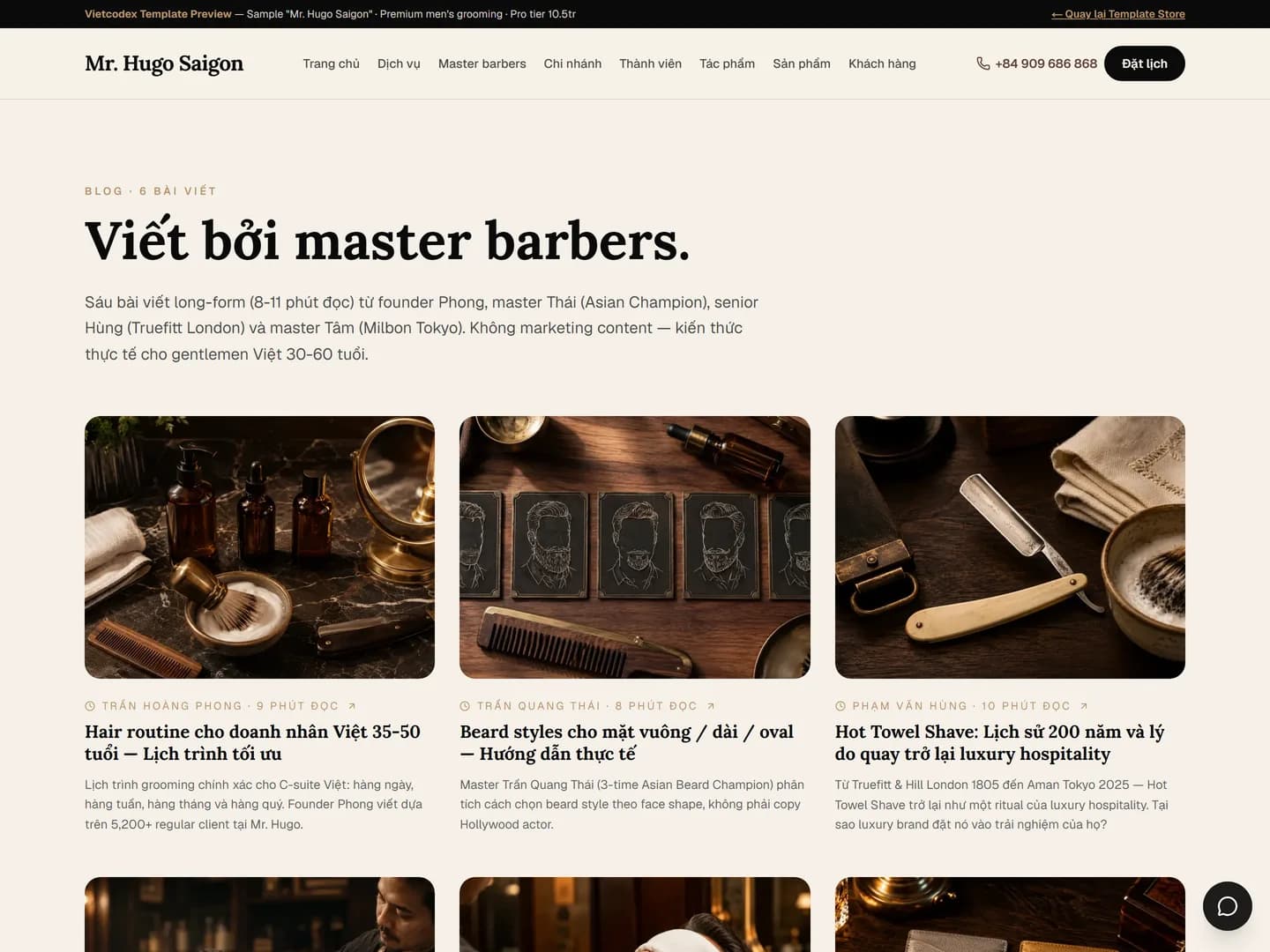 Barbershop nam cao cấp — ảnh 2