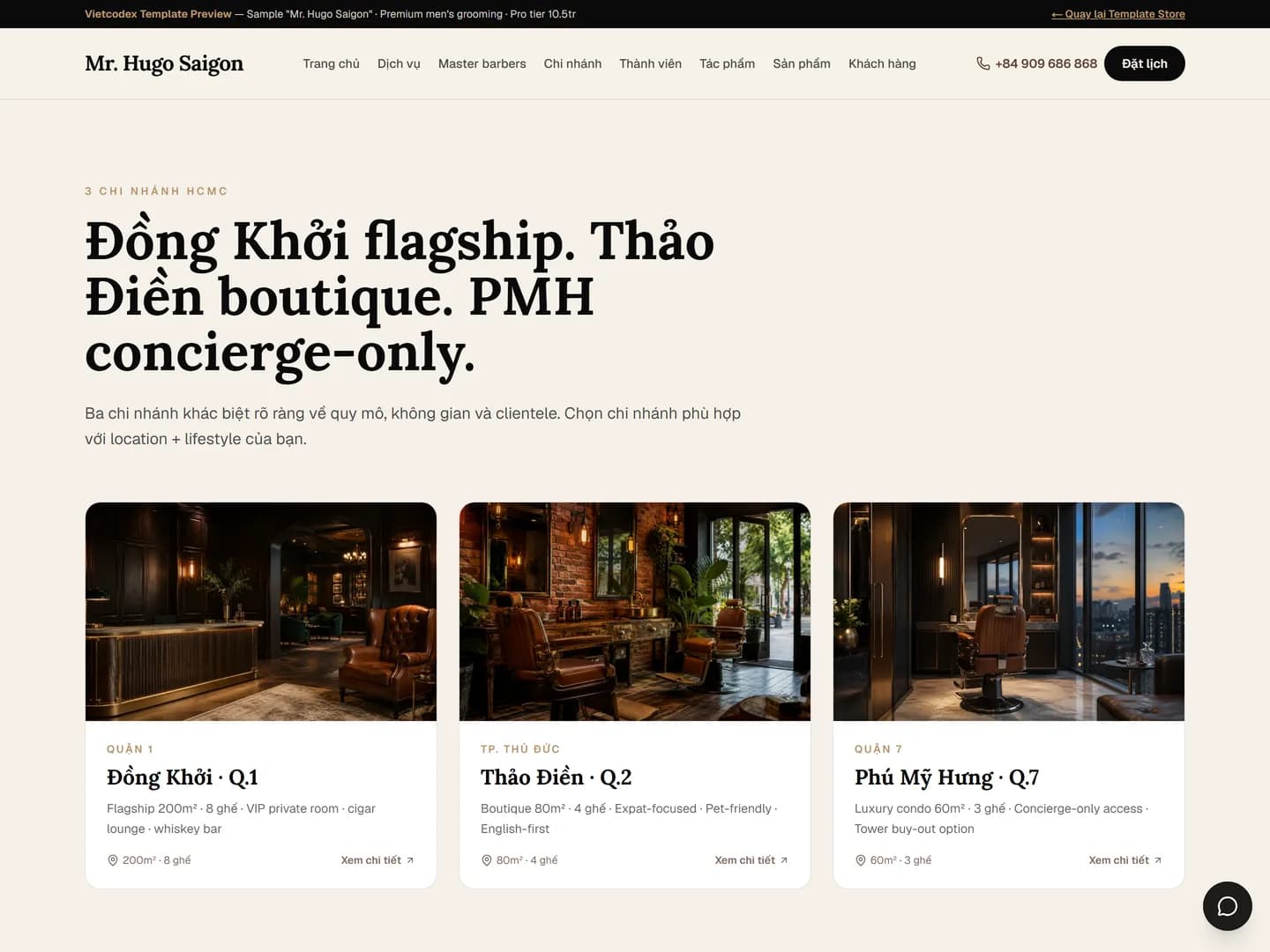 Barbershop nam cao cấp — ảnh 3