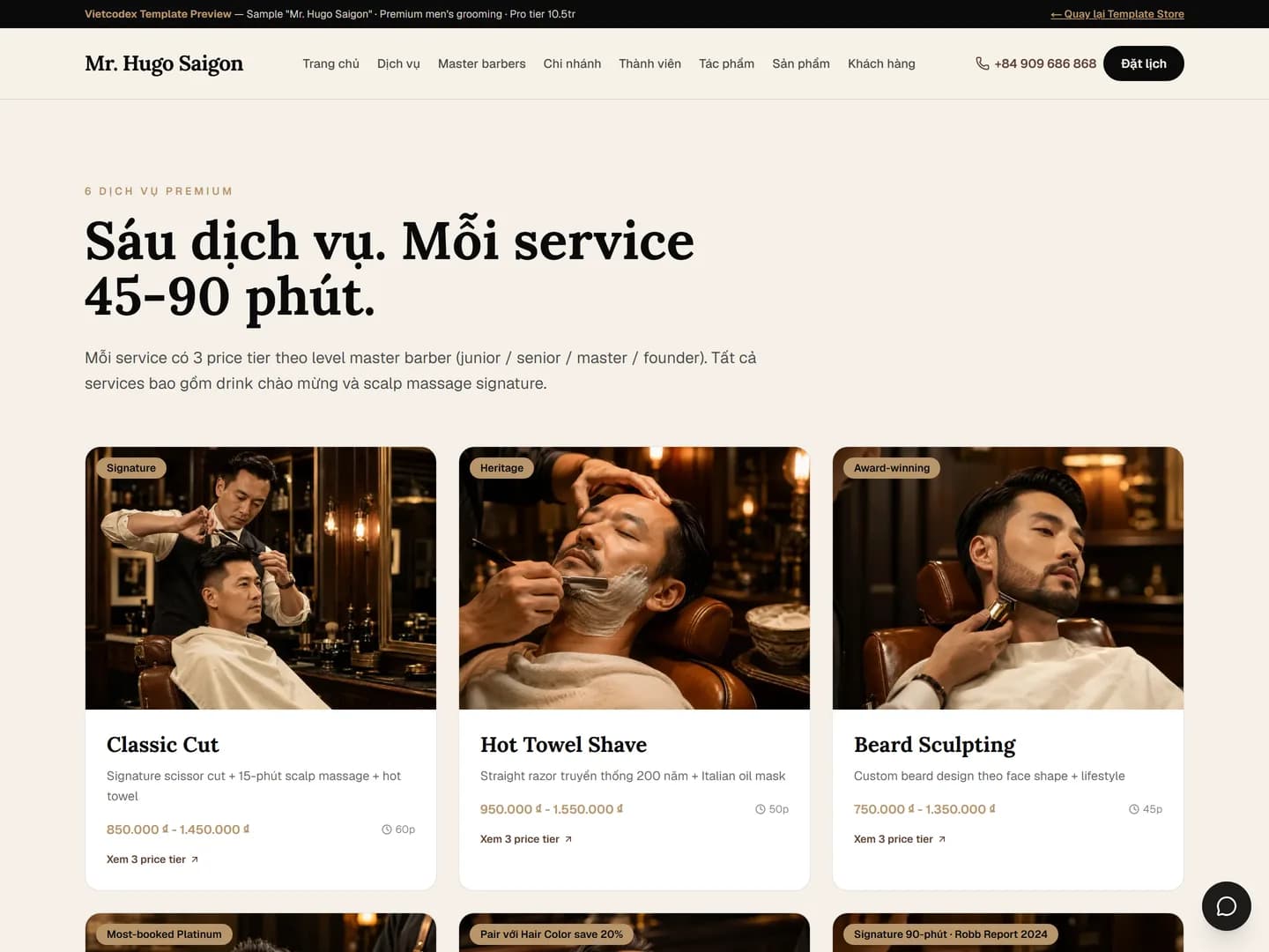 Barbershop nam cao cấp — ảnh 4