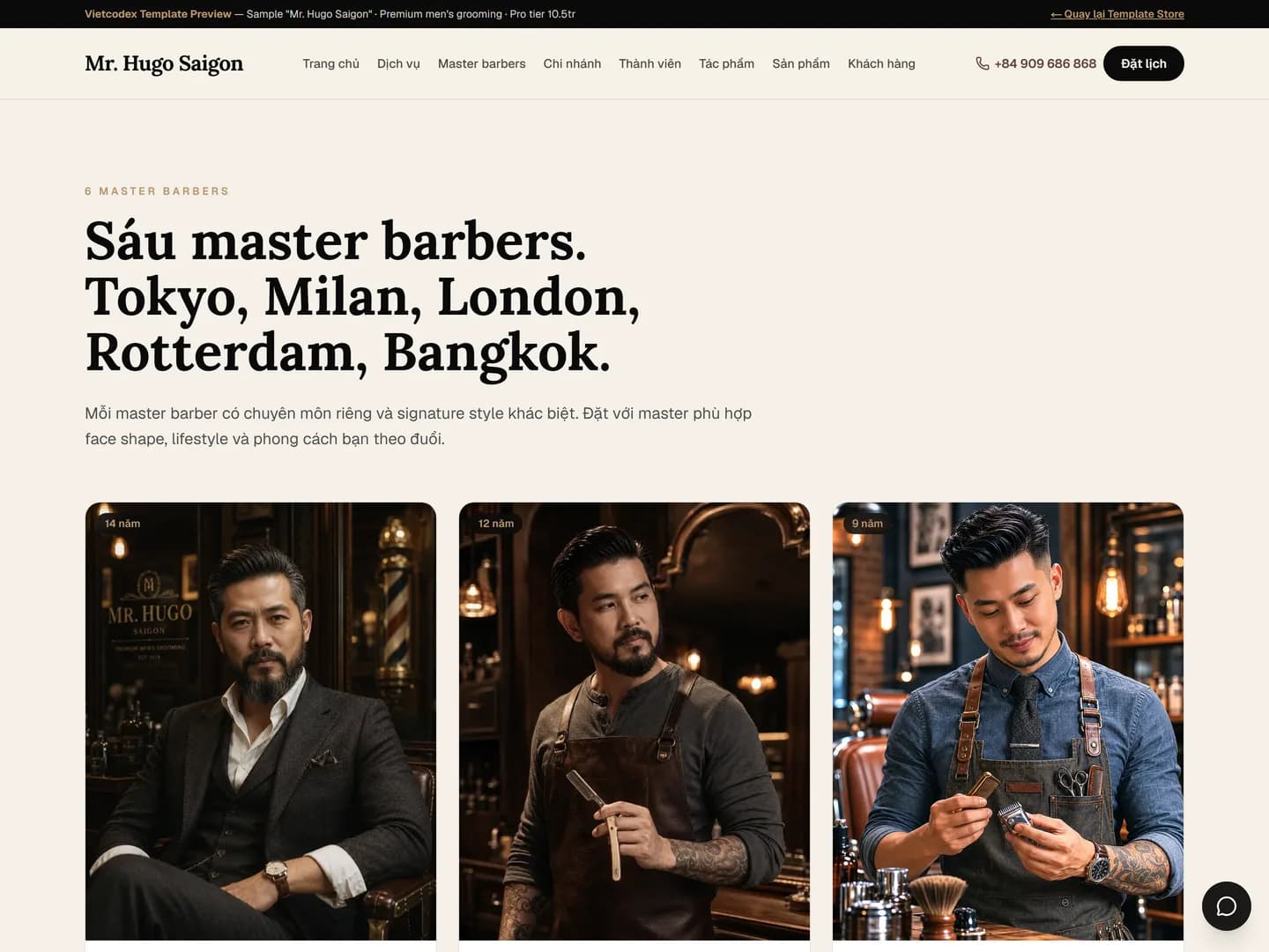 Barbershop nam cao cấp — ảnh 6