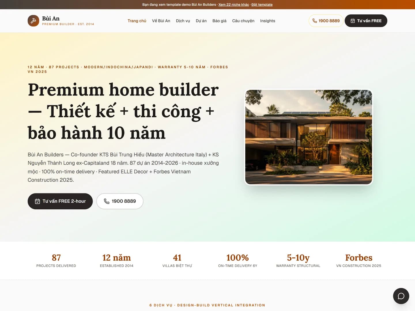 Xây dựng cao cấp — ảnh 1