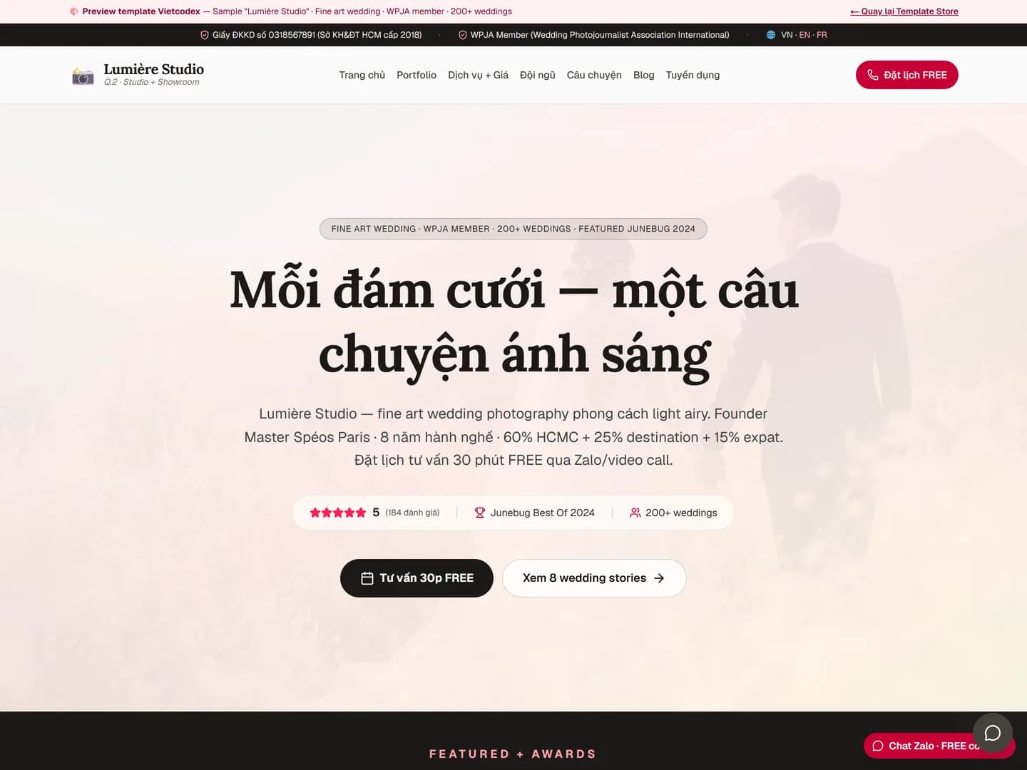 Studio chụp ảnh / Wedding — ảnh 1