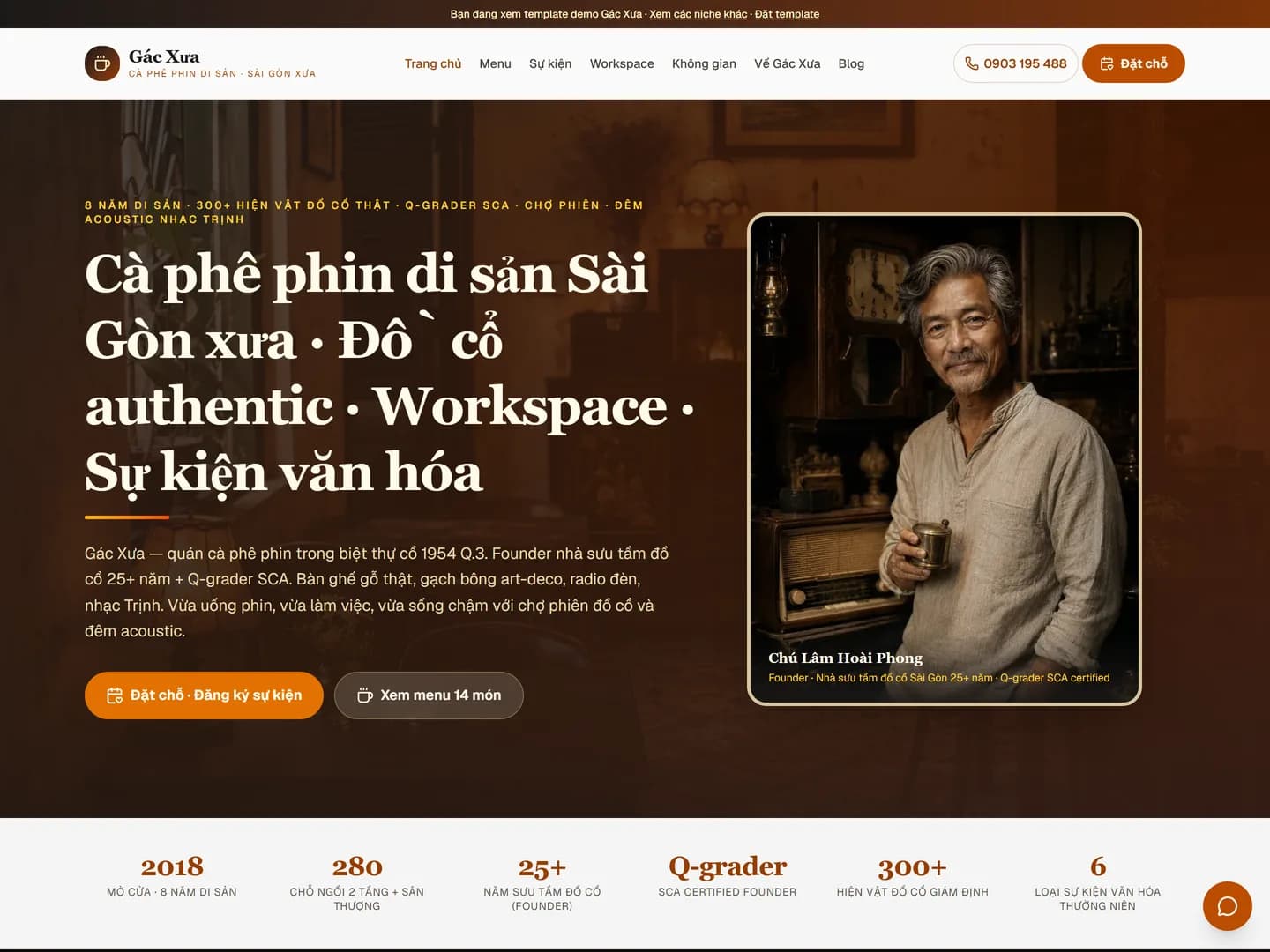 Gác Xưa — Cà phê phong cách cổ — ảnh 1