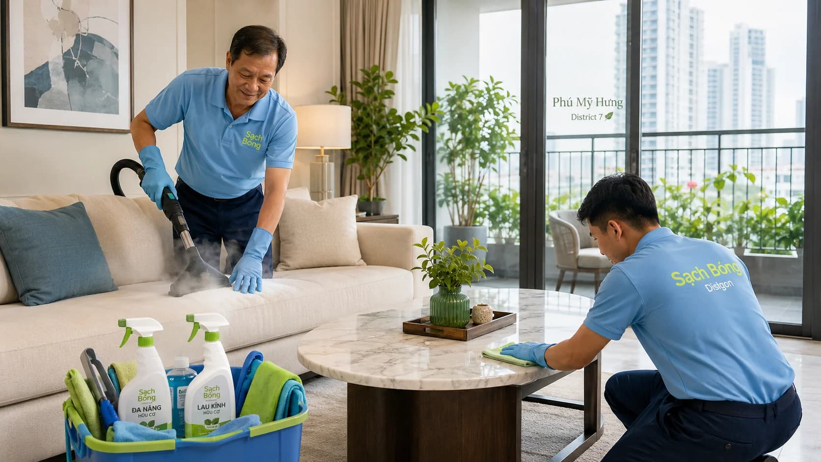 Giao diện template Sạch Bóng Saigon — Home Cleaning Service