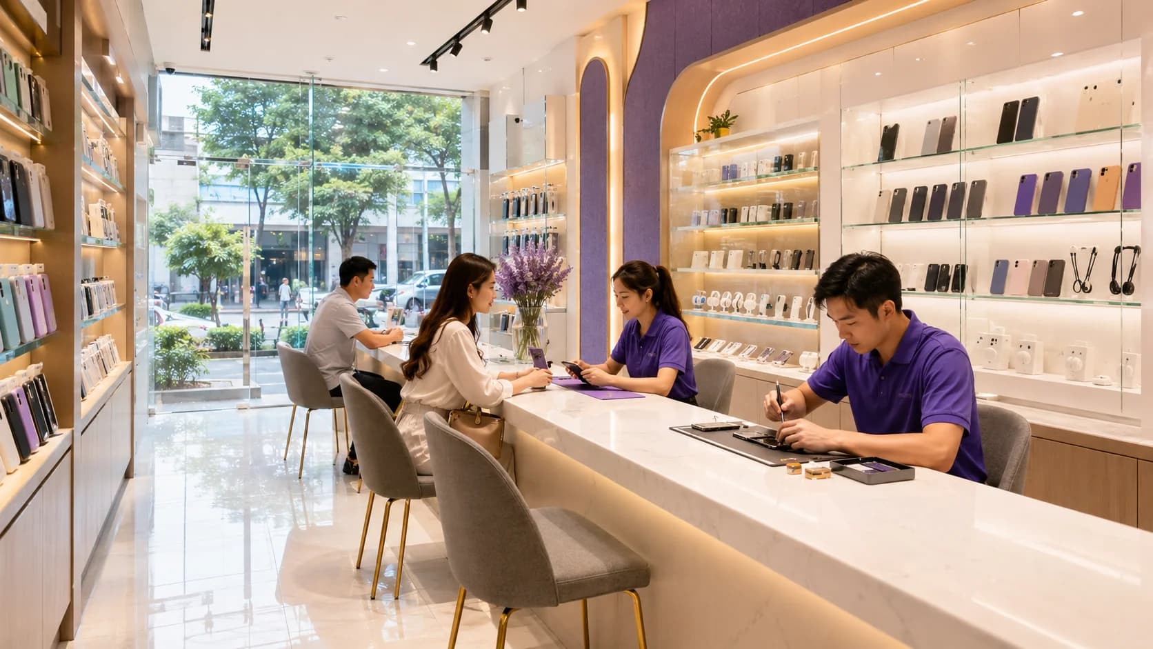 Giao diện template Sửa + phụ kiện điện thoại đa năng